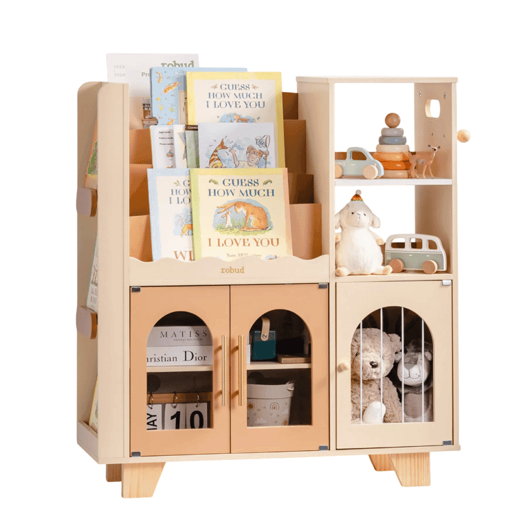 ROBUD Organisateur de Rangement pour Jouets Caramel
