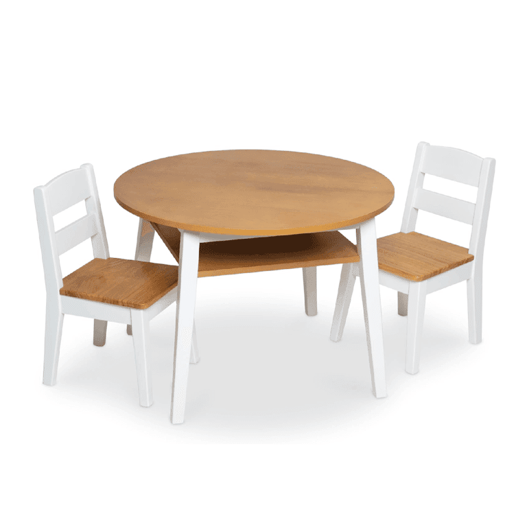 Melissa & Doug Wooden Round Table & 2 Chairs