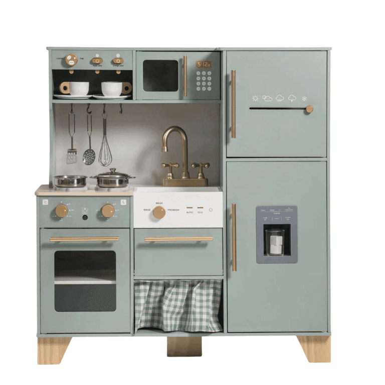 ROBUD Cuisine en Bois pour Enfants Vert Haricot
