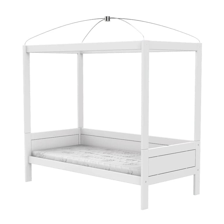 LIFETIME Kidsroom Lit à baldaquin Blanc Deluxe 90x200 cm