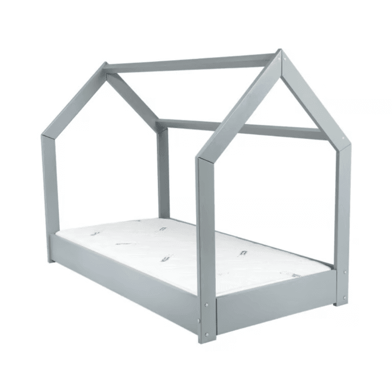 Merly Lit au Sol avec Matelas Gris Taille Enfant 160 x 80 cm
