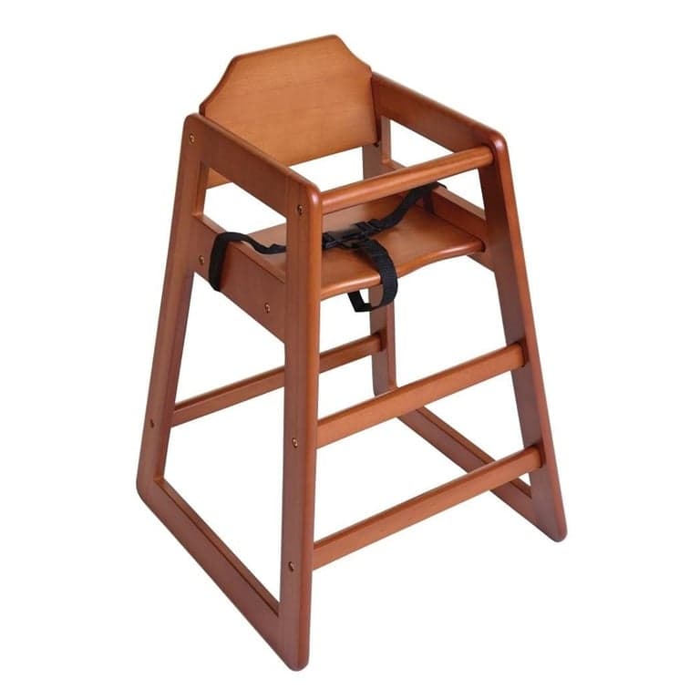 Bolero Wooden High Chair Dark Wood Finish