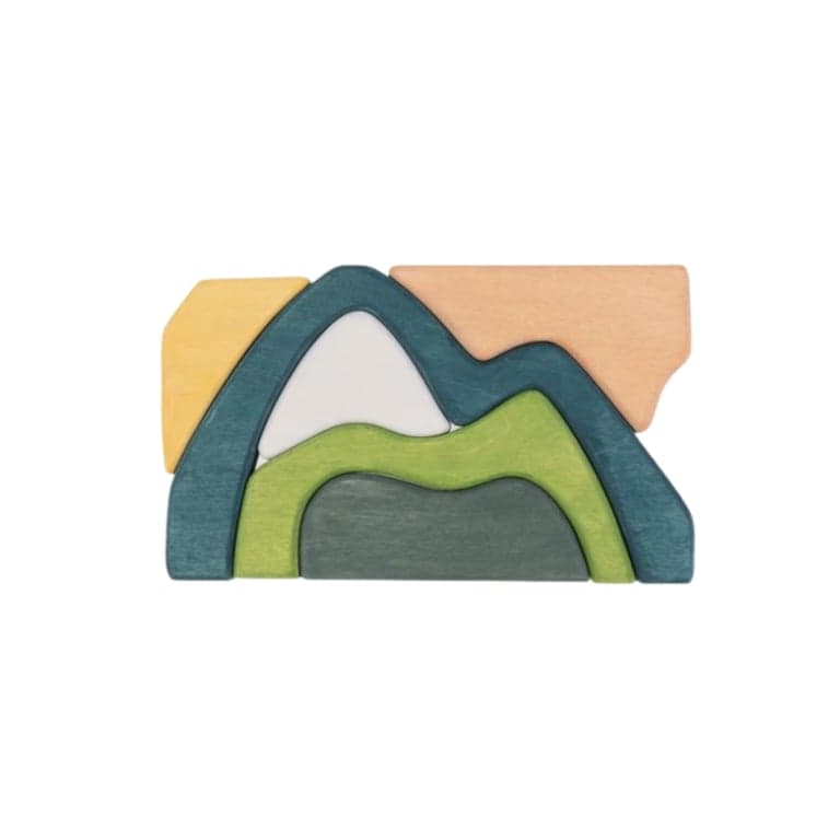PoppyBabyCo Wooden Arch Stacker Mountains