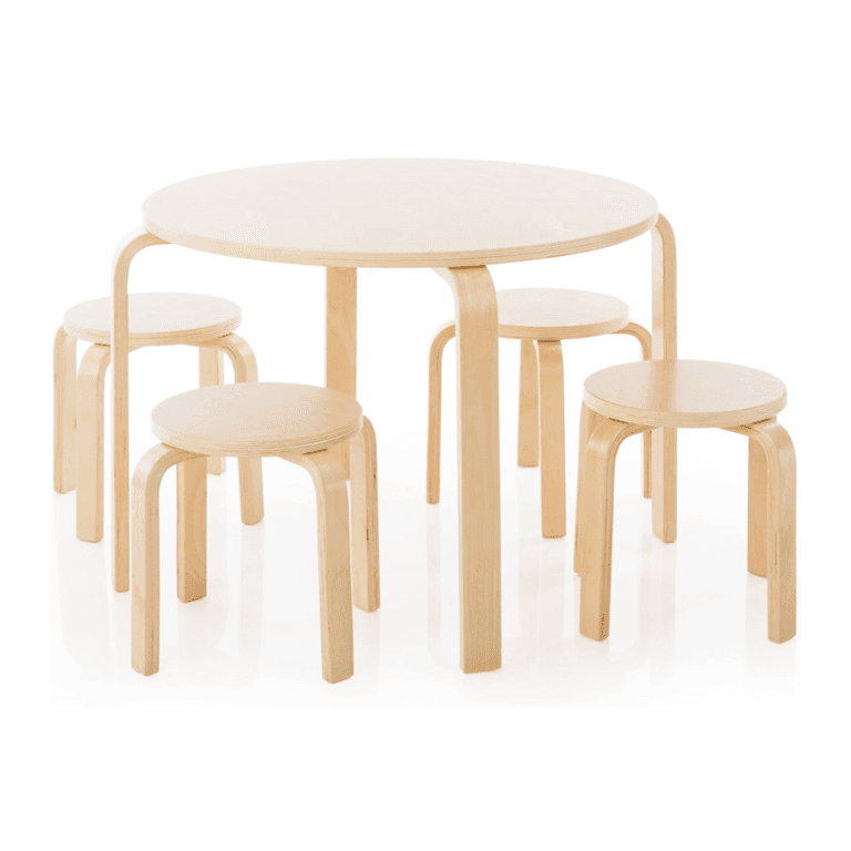 Guidecraft Nordic Table and Chairs Set Natural