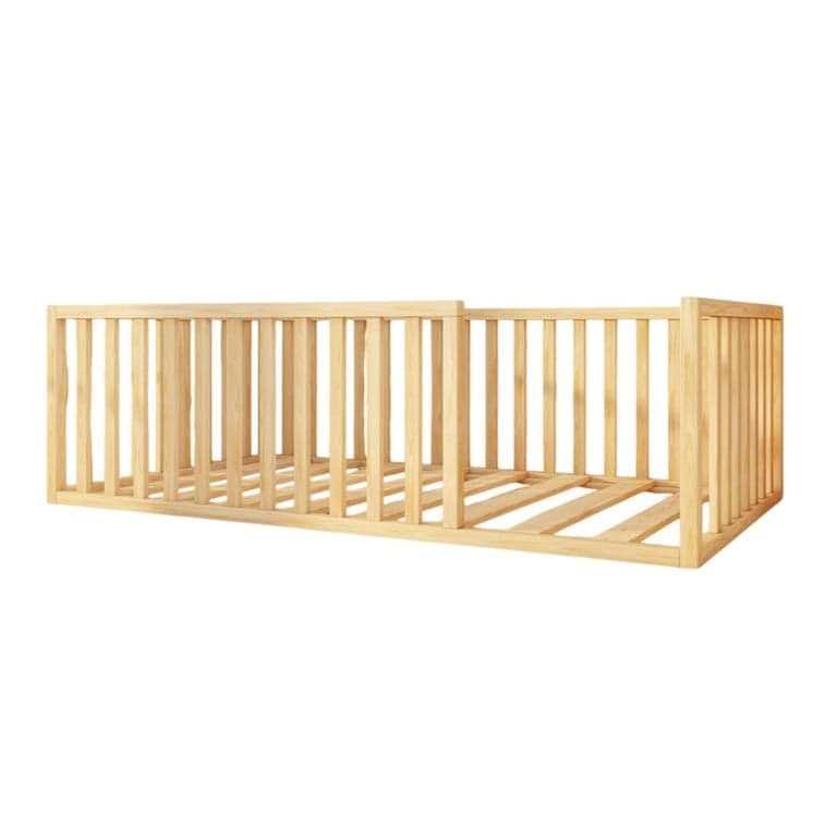 SignaturedWood Brooklyn Queen Floor Bed 23H With Rectangle Slat