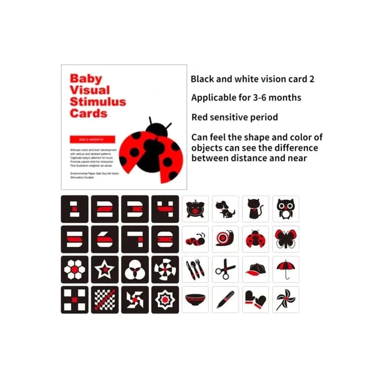 Seaside-Montessori Visual Stimulation Cards 3-6 Months