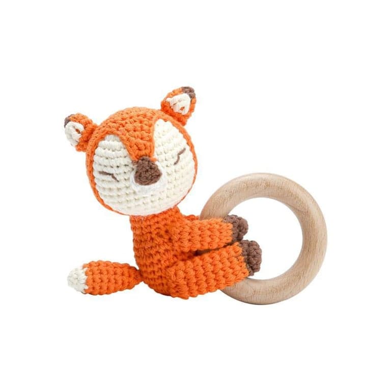 Wonder Space Baby Rattle Crochet Fox