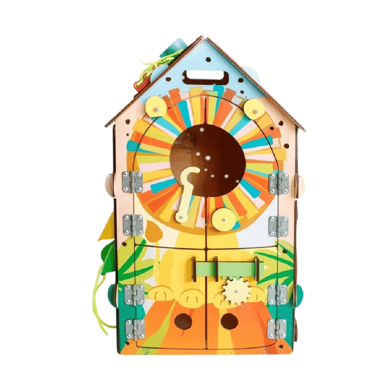 Elis Design House Busy Board Safari With Lion