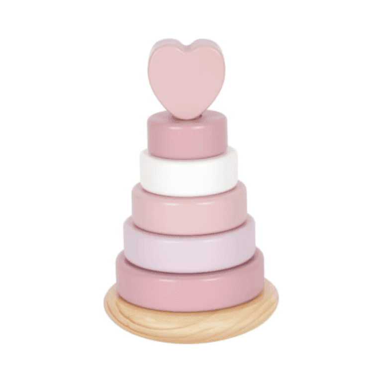 Small Foot Tour d'empilage en bois rose