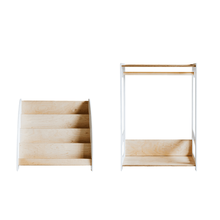 Weco Porte-manteau et Étagère Ensemble Blanc