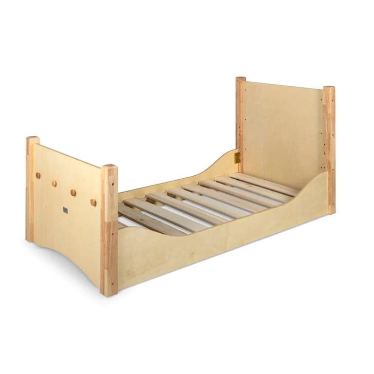 My Happy Helpers Adjustable Floor Bed Varnished Birch Twin