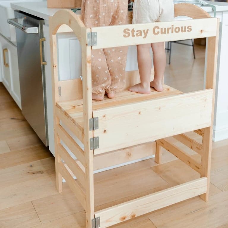Grandpa Kens Workshop Twin Toddler Tower Oak No Finish
