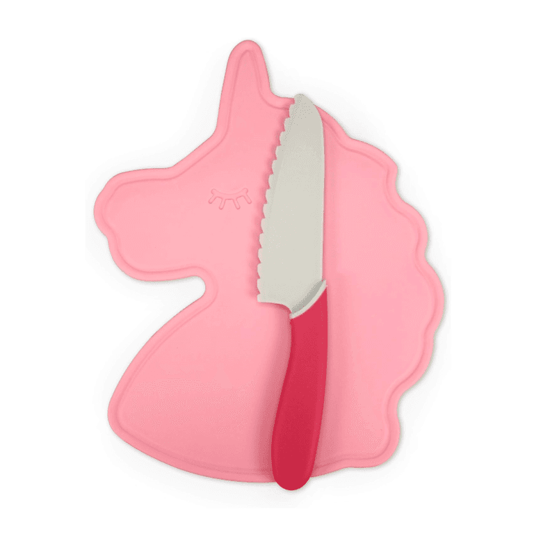 Handstand Kitchen Unicorn Shaped Cutting Board With 6-Inch Serrated Knife