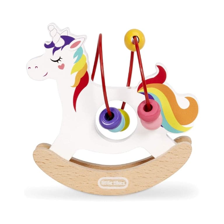Little Tikes Wooden Critters Busy Beads Maze Unicorn