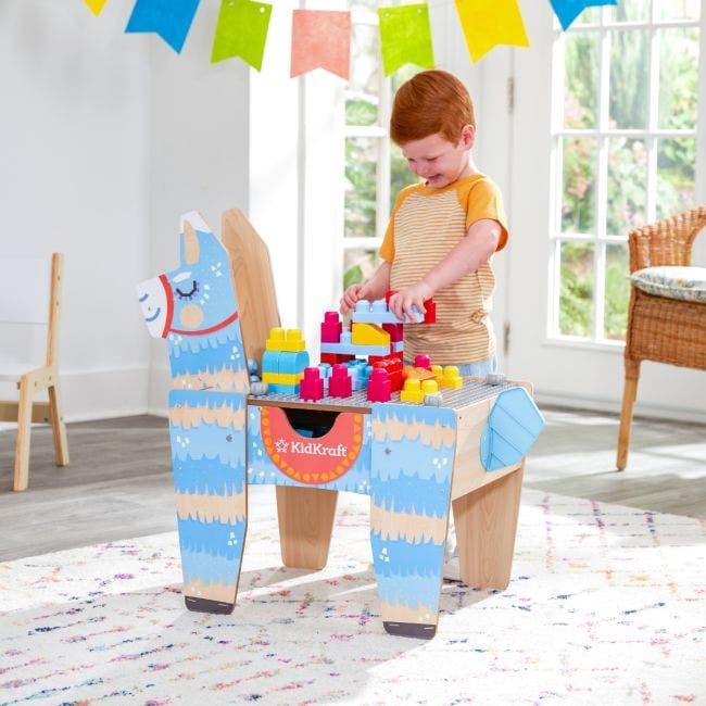 KidKraft Llama Piñata Building Bricks Table