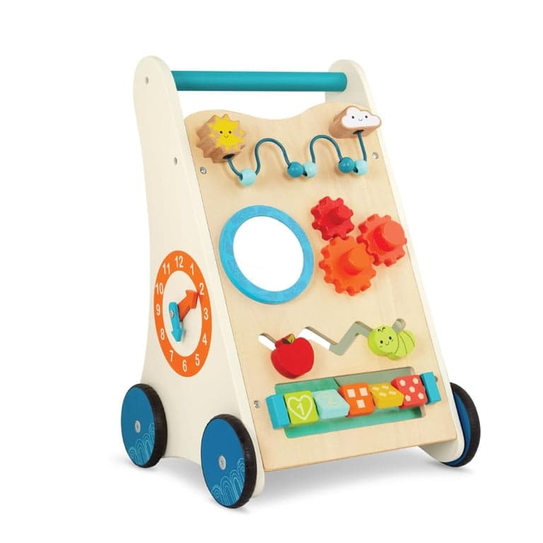 B. toys Little Learning Steps Wooden Activity Walker
