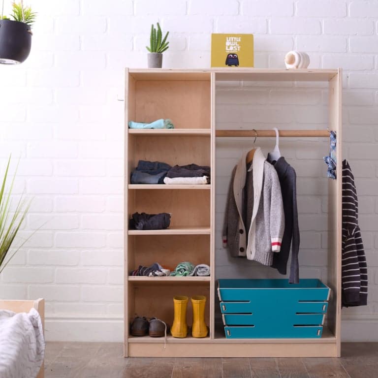 Sprout Kids Alba Montessori Children's Wardrobe Finished Birch