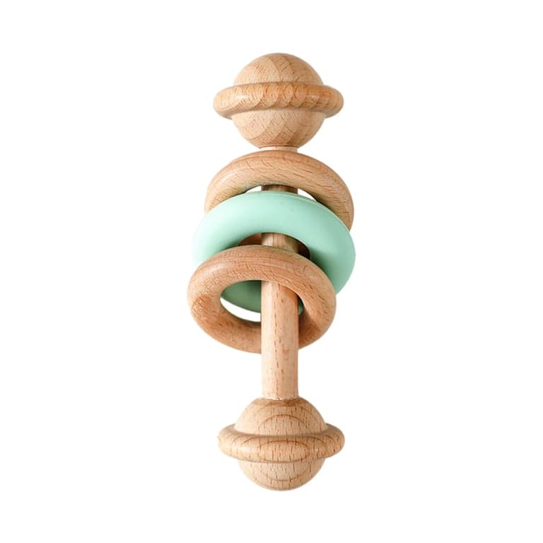 Wonder Space Baby Rattle Green
