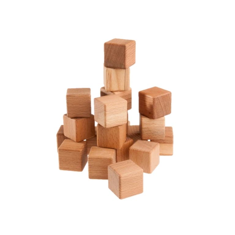 PoppyBabyCo Classic Wooden Blocks 20 Pieces