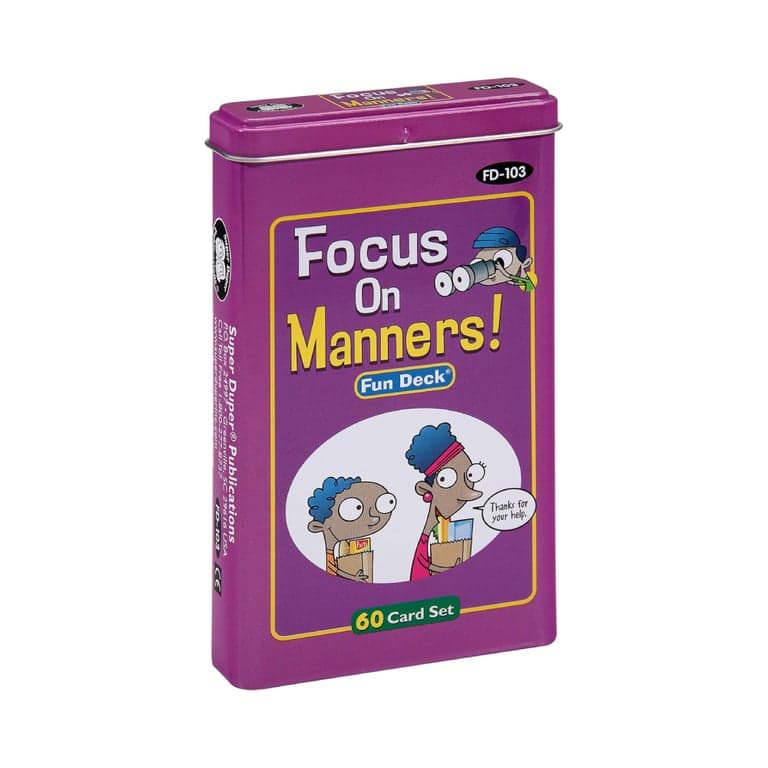 Super Duper Publications Focus on Manners Fun Deck Flash Cards