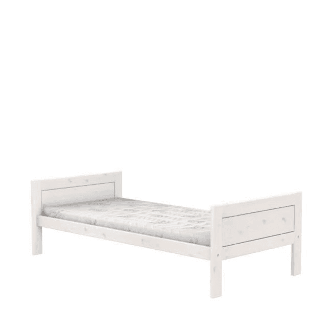 LIFETIME Kidsroom Lit simple 90 x 200 cm Cérusé blanc Premium