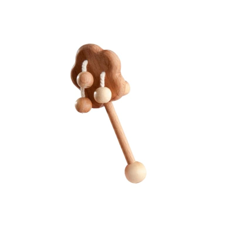 PoppyBabyCo Organic Wooden Rattle Toy Tree