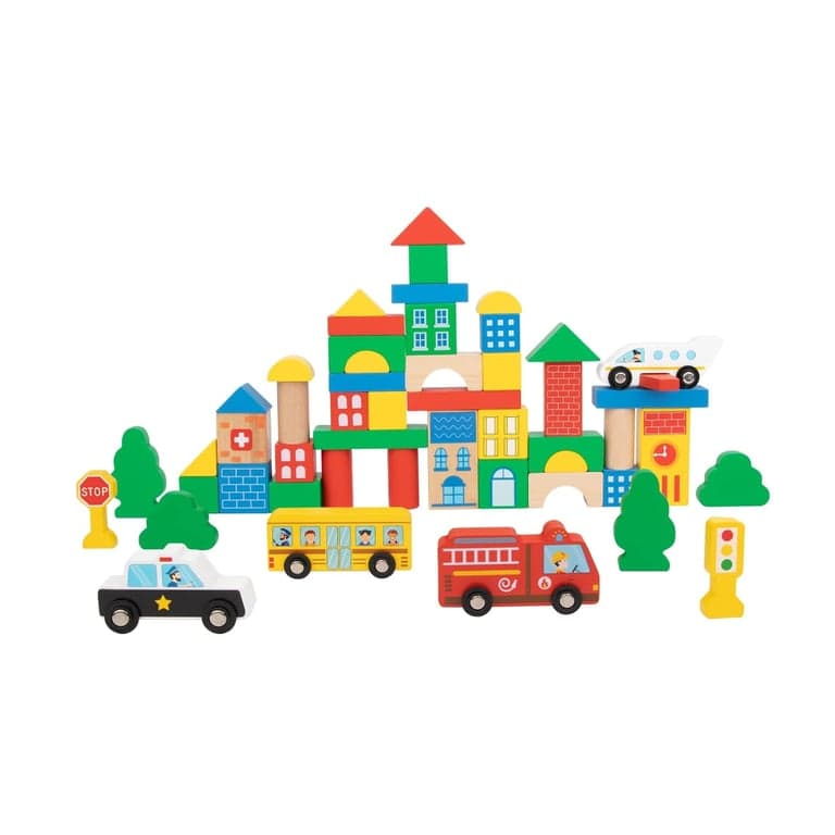 TOOKYLAND Wooden City Building Blocks 