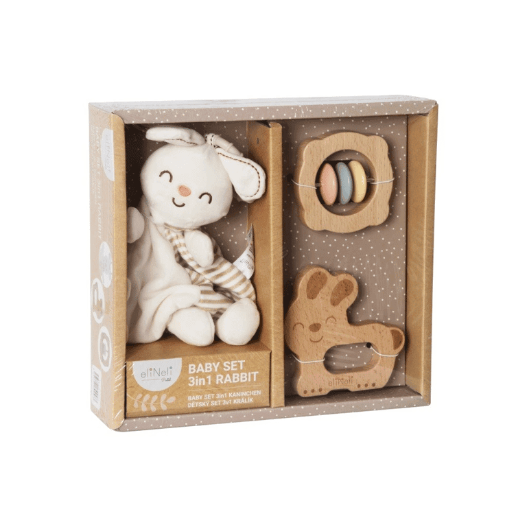 Elis Design Ensemble de Jouets 3 en 1 Lapin