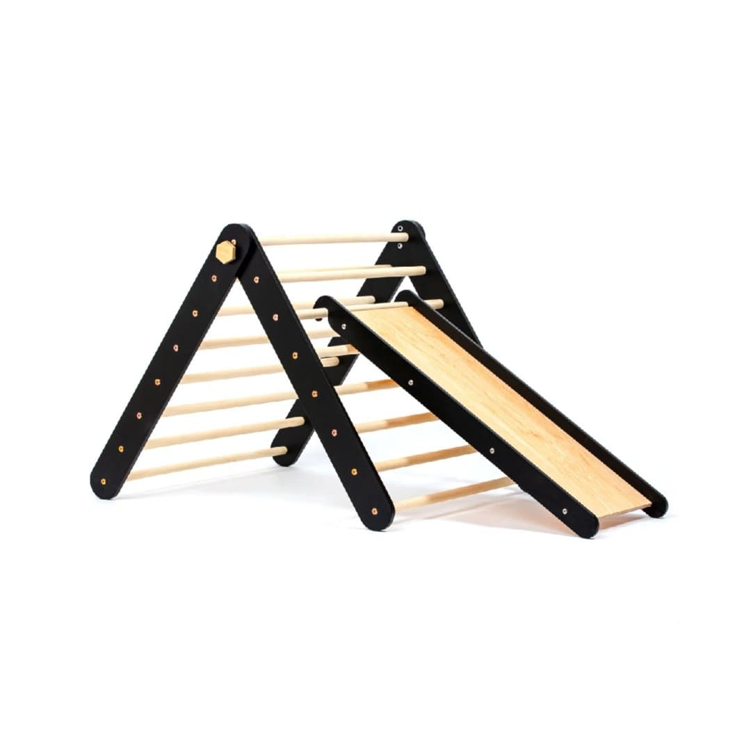 Duck Woodworks Shop Triangle d'escalade avec Toboggan Noir