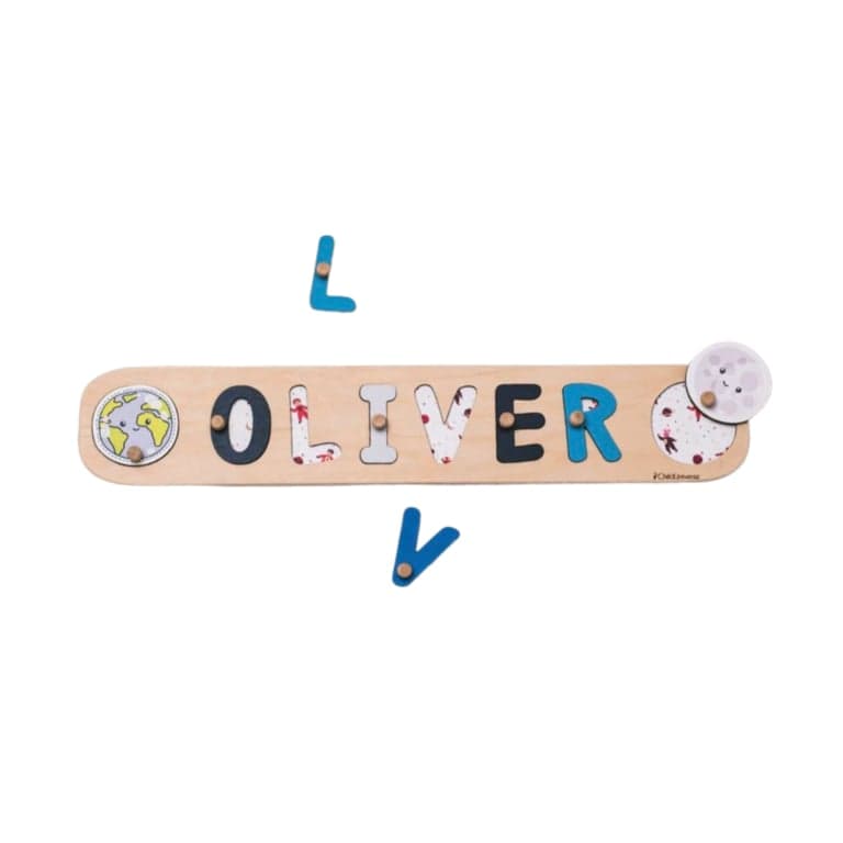 ChildUniverse Name Puzzle Planet With Pegs NamePuzzle4