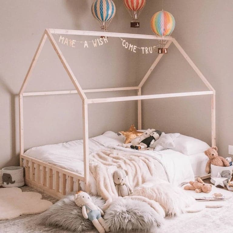 Bash & Timber Floor Bed House Frame Without Slat Full Size