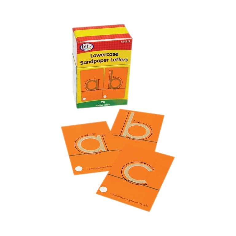 Didax Educational Pack of 28 Sandpaper Letter Lowercase