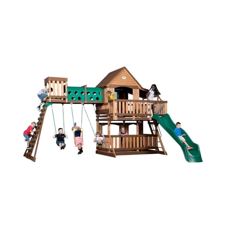 Backyard Discovery Swing Set with Sandboxes Woodridge