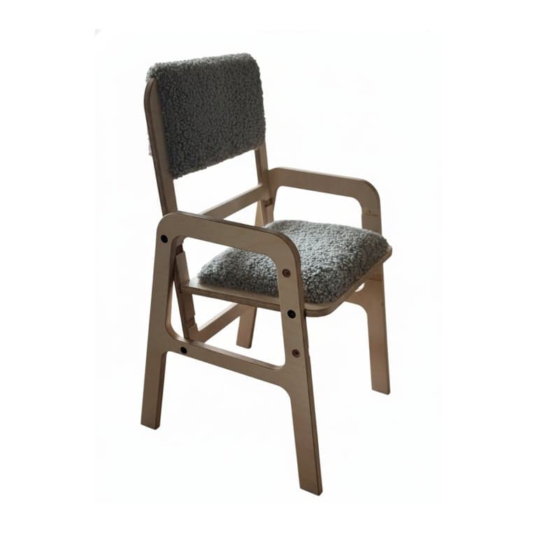 Luula Chaise Enfant Réglable Nuage Souris Gris