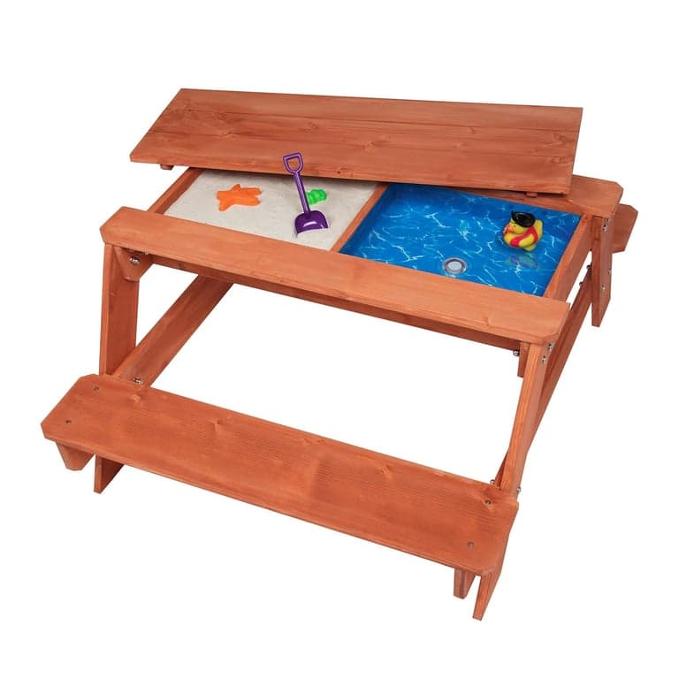Svan 3 in 1 Sand & Water Table With Removable Top & Dual Drains