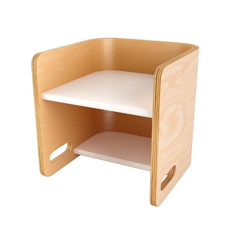 ECR4Kids Bentwood Multipurpose Cube Chair White