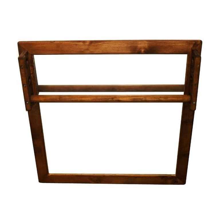 ZG Jouets Bois Montessori Acrylic Mirror With Pull-Up Bar 65 x 65 cm Walnut Stain