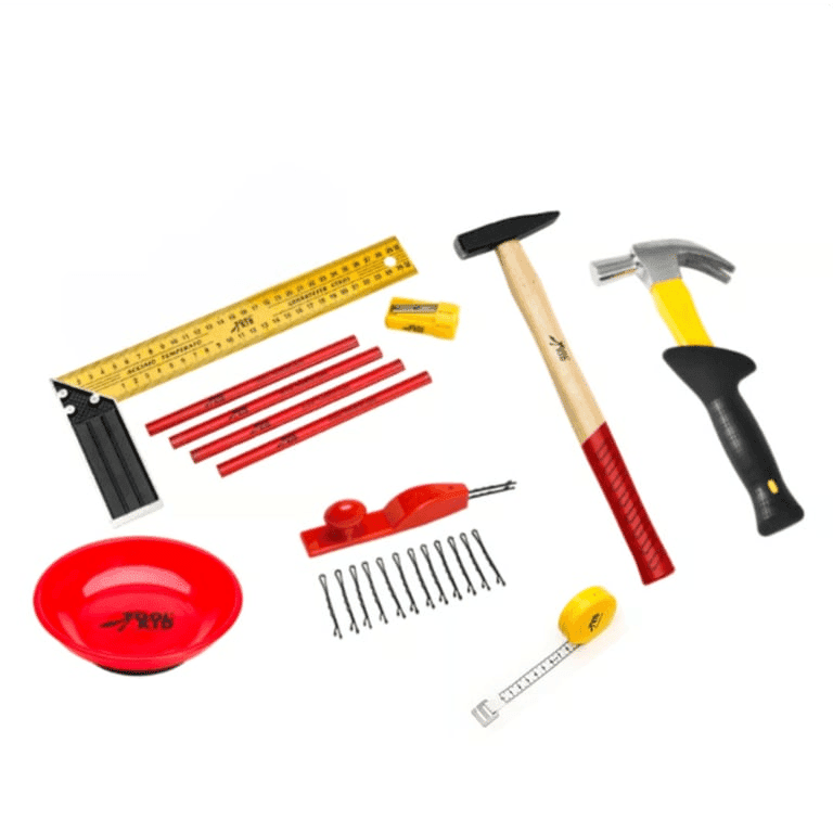 ToolKid™ Set d'outils de Menuiserie pour Enfants, 12 Pièces