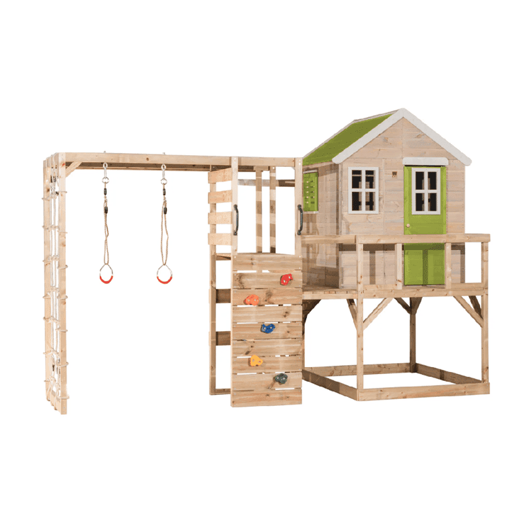 Wendi Toys My Lodge Balançoire avec Plateforme et Accessoire de Gym Lime