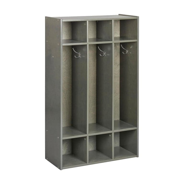 ECR4Kids Coat Locker Streamline 3-Section Gray Wash