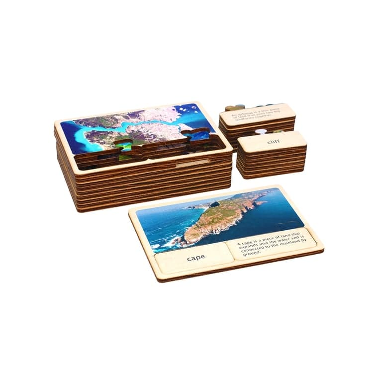 Alison's Montessori Land and Water Forms Wooden Cards