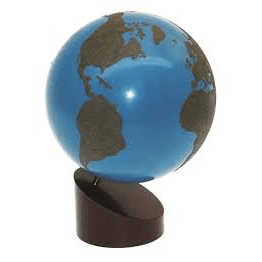 Alison's Montessori Sandpaper Globe of Land and Water