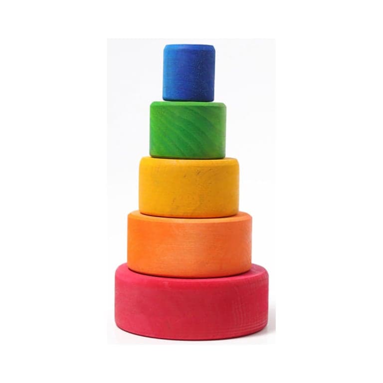 Grimm's Rainbow Stacking Bowls Red to Blue