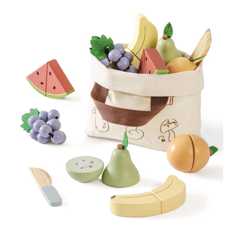 ROBUD Ensemble de Nourriture à Découper en Bois Fruits