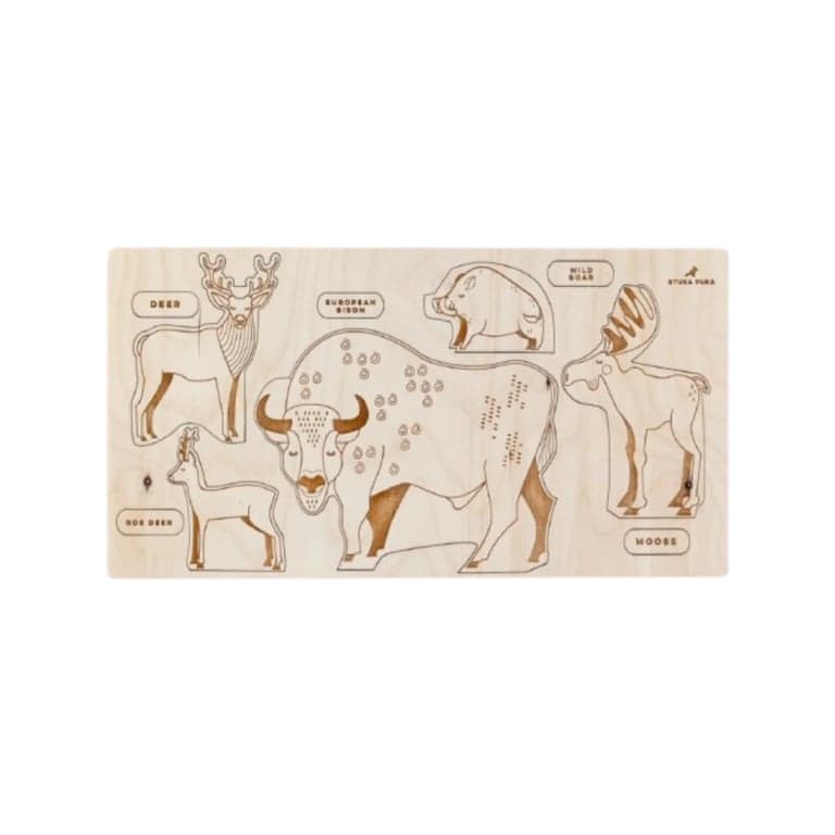 Stuka Puka Wooden Puzzle Forest Animals