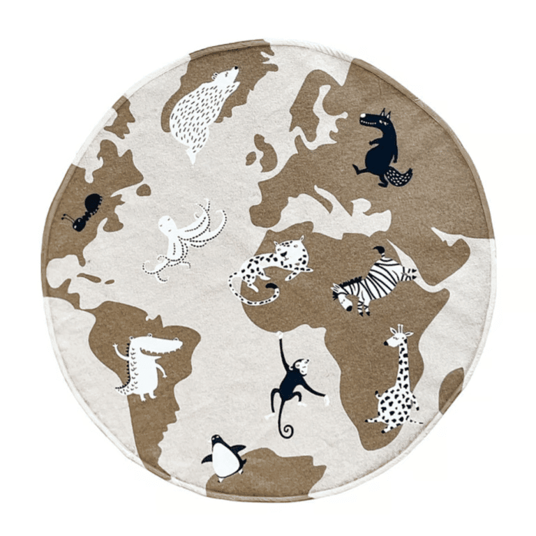 Ooh Noo Tapis de Jeu en Coton Faune Sauvage