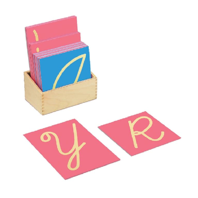 Bruins Montessori Sandpaper Capitals Cursive With Box
