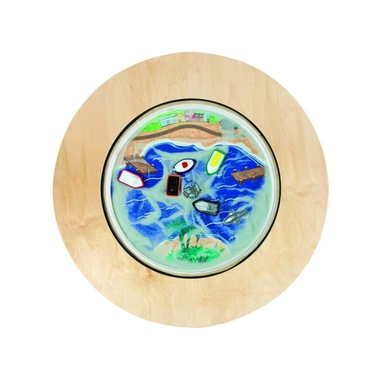 Playscapes Ocean Round Magnetic Sand Table Natural 18 Inches
