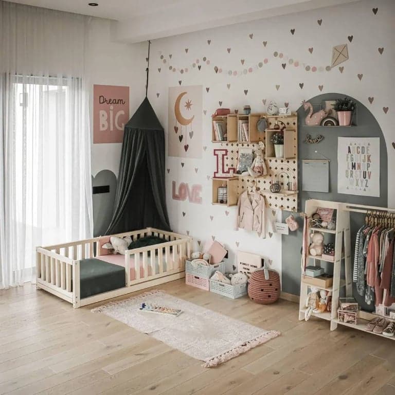 Montessori House Bed Floor Bed With Rails Birch Wood Twin