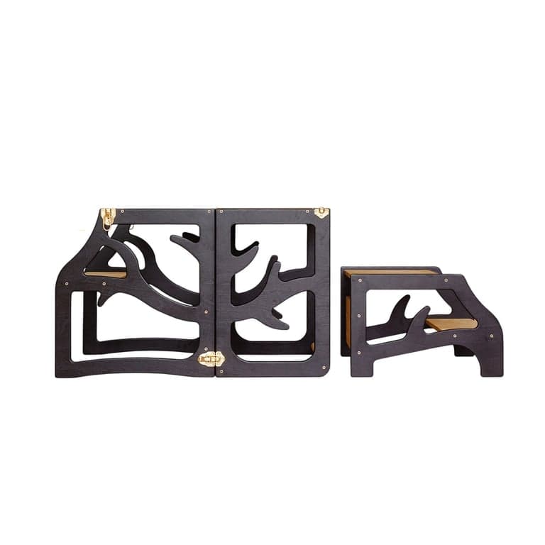 Weco Tour de cuisine design 3-en-1 avec tabouret marchepied noir